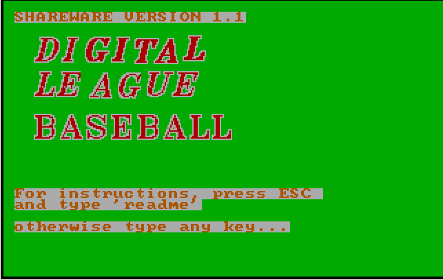 Cover image for Digital League Baseball