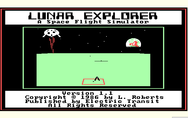 Cover image for Lunar Explorer A Space Flight Simulator