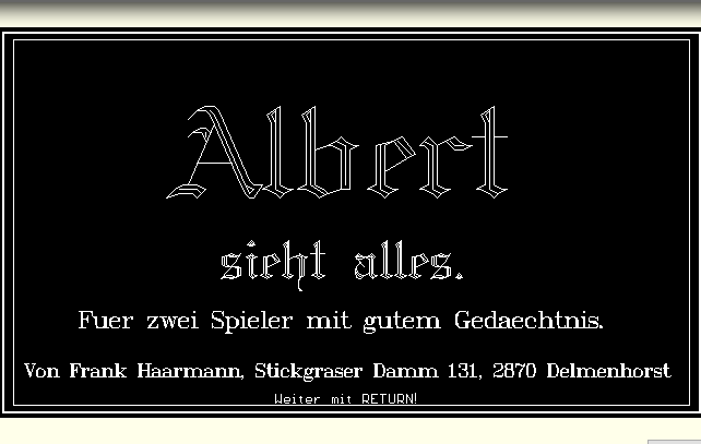 Cover image for Albert sieht alles!