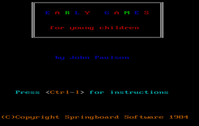 Cover image for Early Games for Young Children