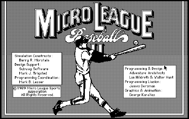 Cover image for MicroLeague Baseball II