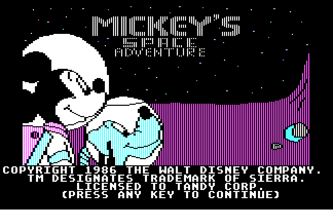 Cover image for Mickey's Space Adventure