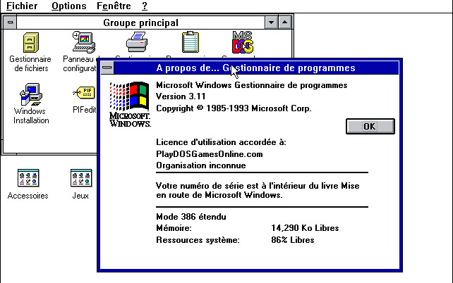 Cover image for Windows 3.11 French