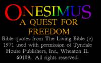 Cover image for Onesimus: A Quest for Freedom