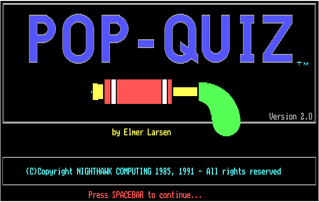 Cover image for Pop-Quiz