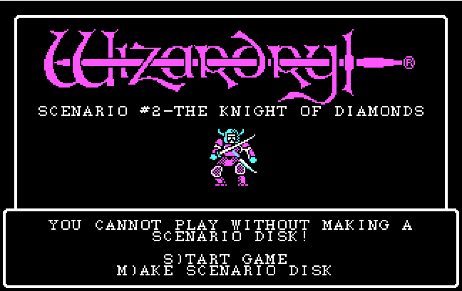 Cover image for Wizardry II - The Knight of Diamonds