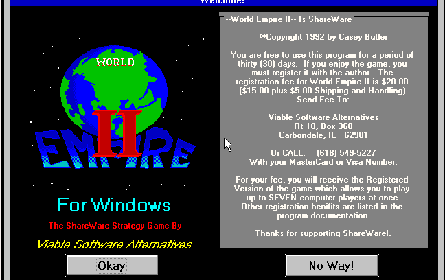 Cover image for World Empire II for Windows